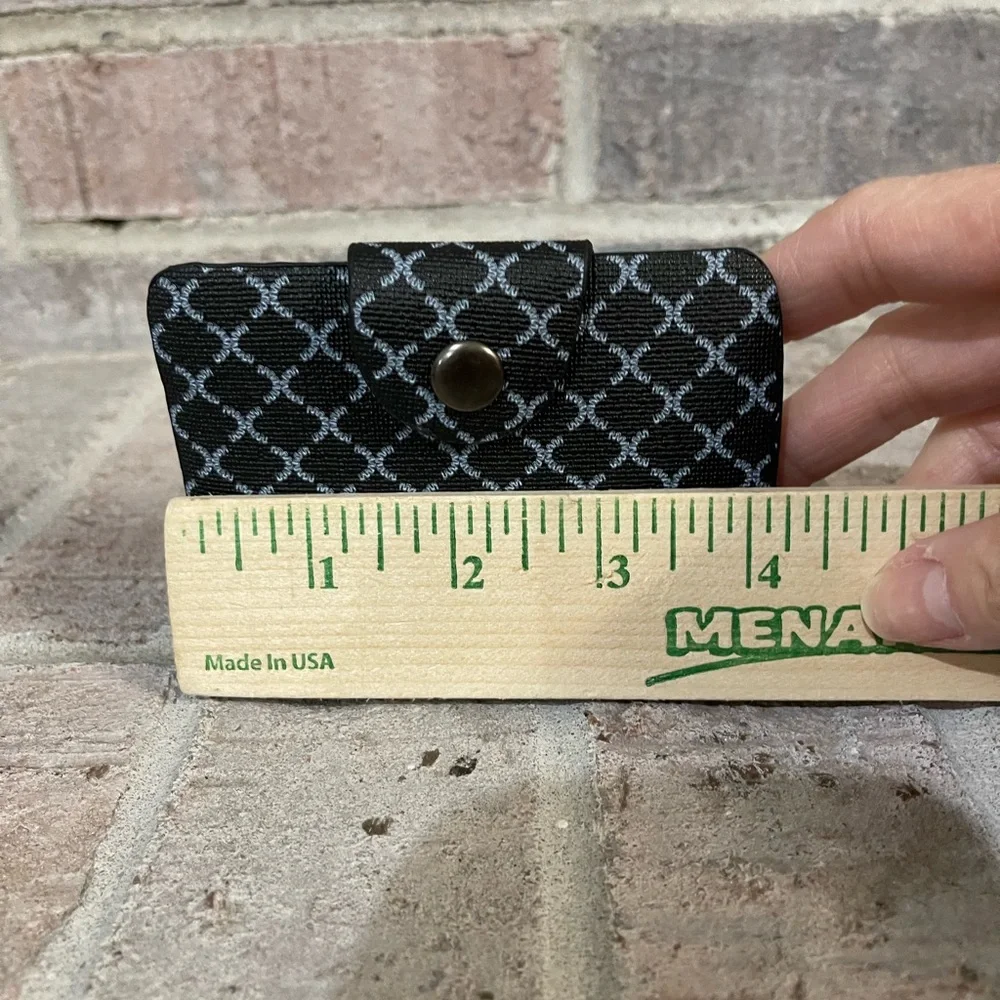 Elegant Black/Blue Patterned Handbag Set - Picture 14 of 17